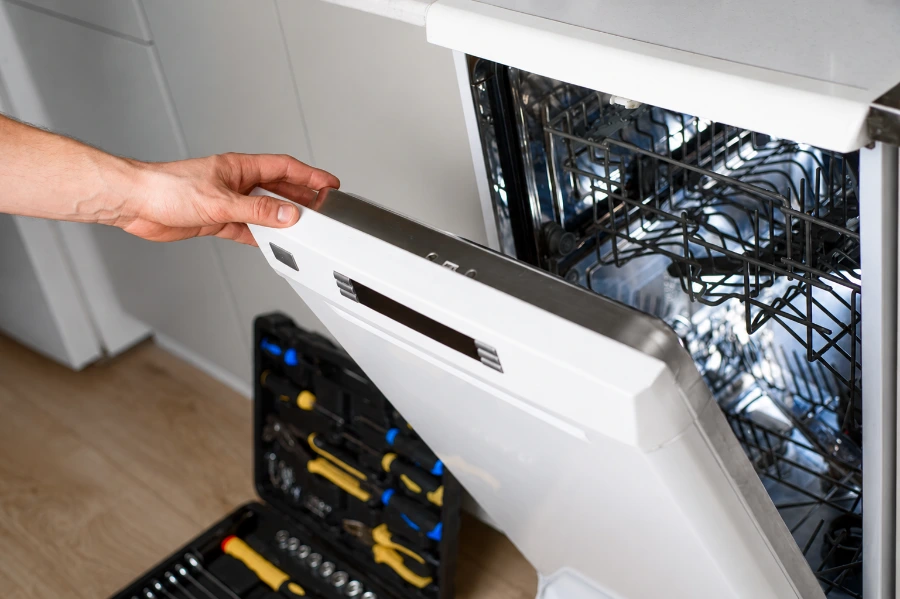 Open dishwasher rack